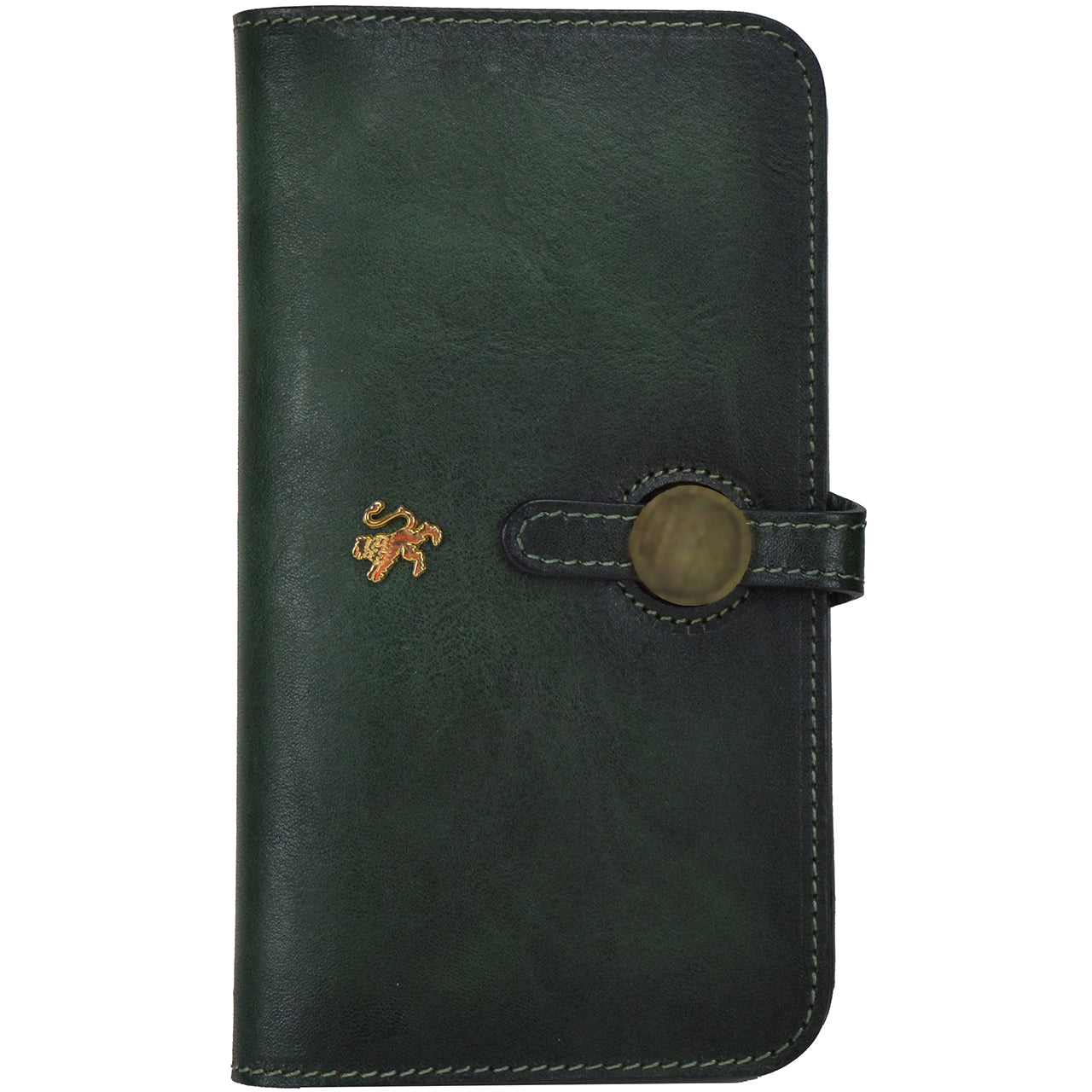 Clutch Pratesi Ellera en piel italiana teñida con vegetales - Verde oscuro