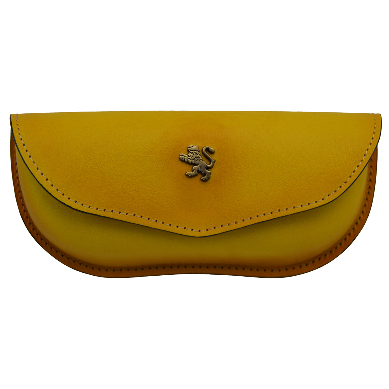 Pratesi Eyeglass Case in Italian Vegetable-Dyed Leather - Yellow