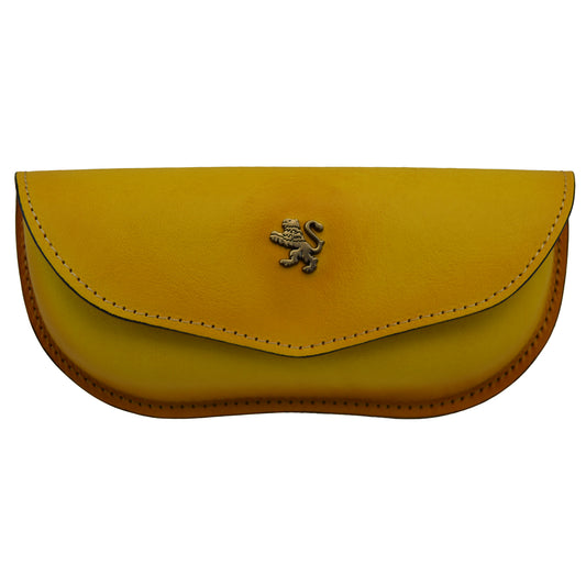 Pratesi Eyeglass Case in Italian Vegetable-Dyed Leather - Yellow