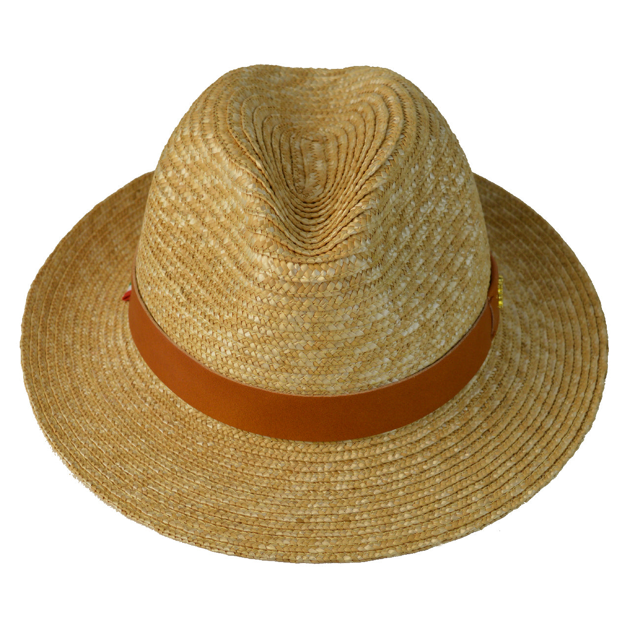 Pratesi Borsal Men's Hat S204 - Size S/M Genuine Leather Cognac Trim