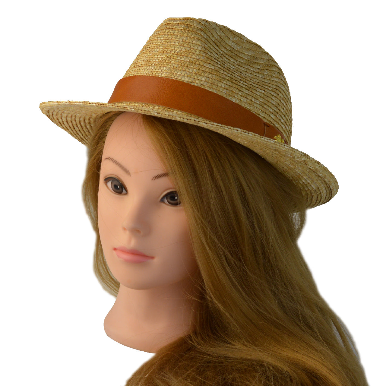 Pratesi Borsal Men's Hat S204 - Size S/M Genuine Leather Cognac Trim