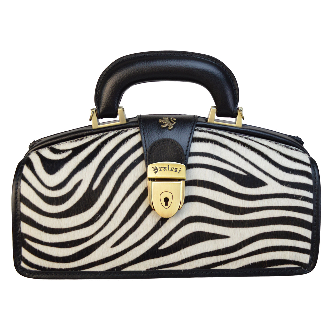 Pratesi Lady Brunelleschi Cavallino Handbag in real leather - Cavallino Zebra