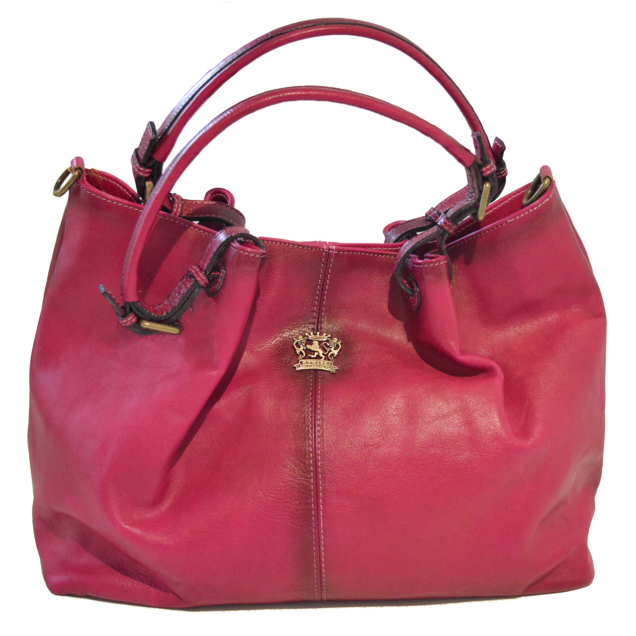 Pratesi Collodi Italian Women's Handbag in Vegetable-Dyed Leather -  Fuchsia