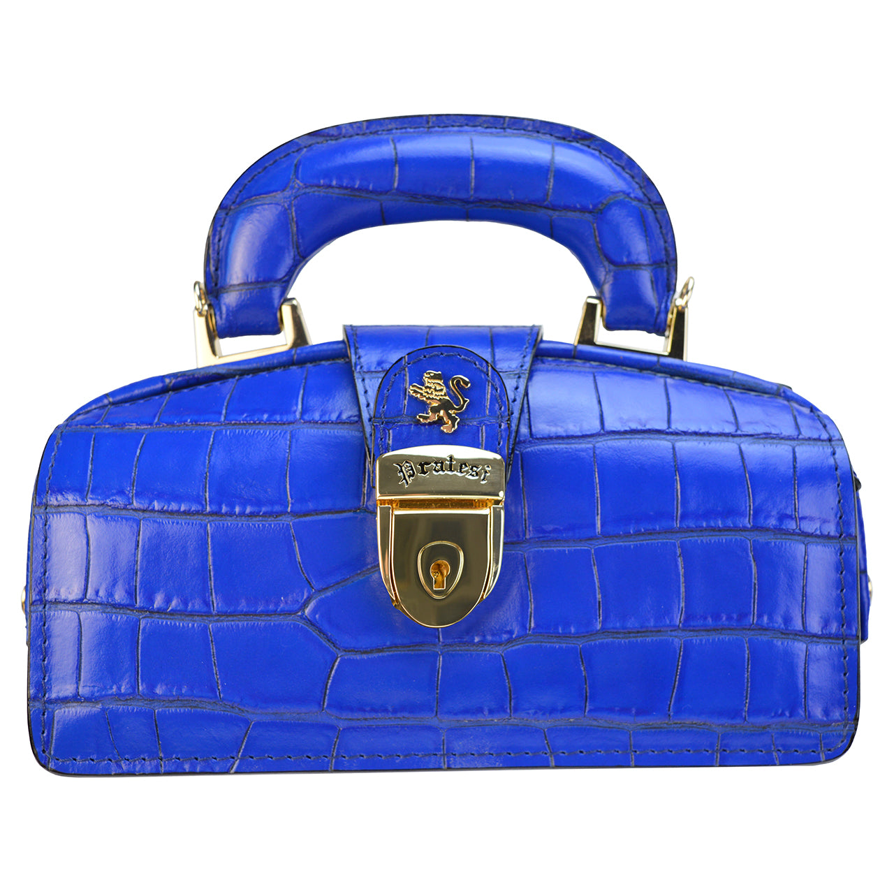 Pratesi Lady Brunelleschi Nana Bolso Mujer en auténtica piel K120/M - King Azul Eléctrico