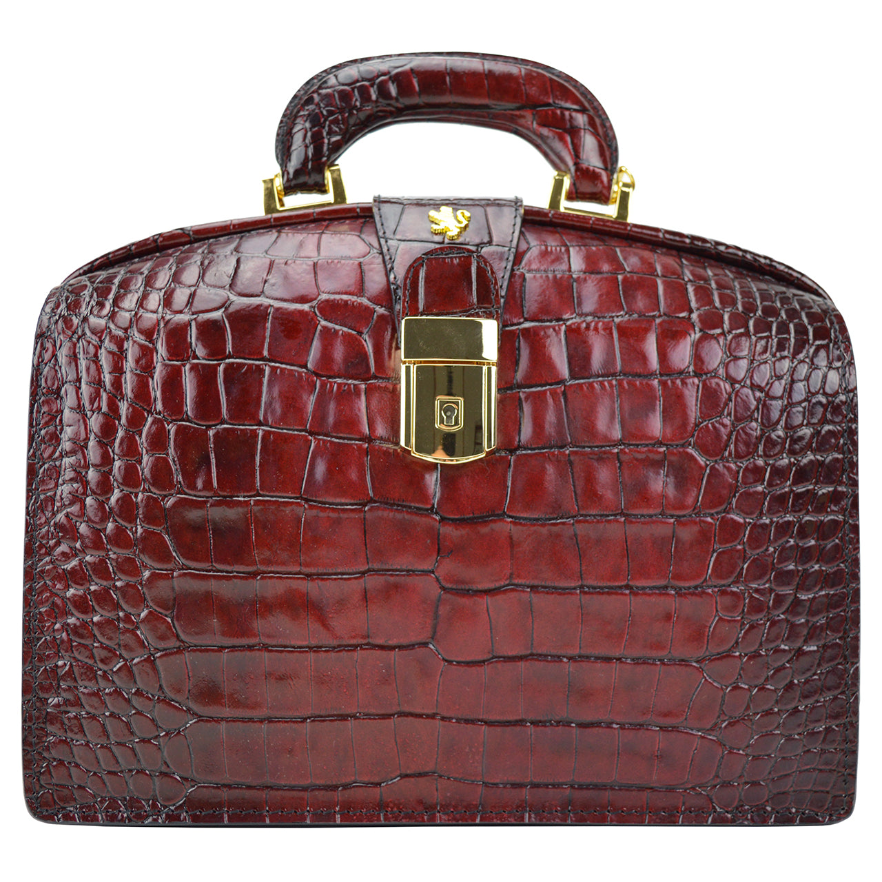 Pratesi Miss Brunelleschi Woman Bag in croco-embossed leather - Chianti