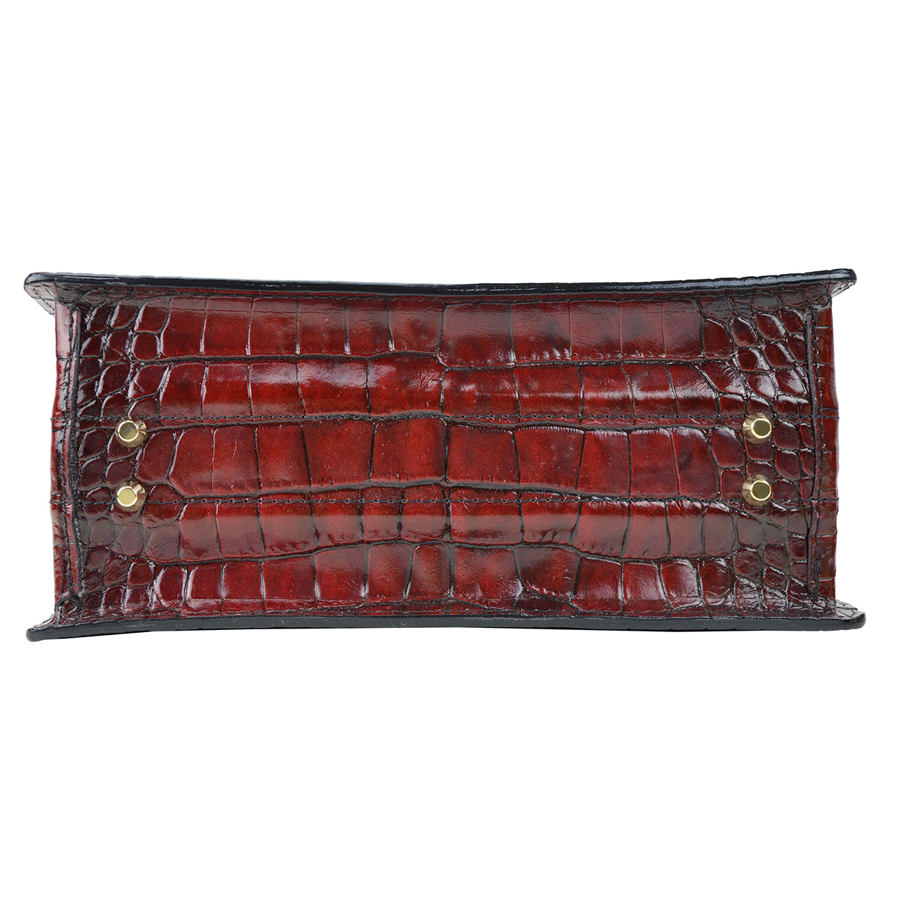 Pratesi Miss Brunelleschi Woman Bag in croco-embossed leather - Black