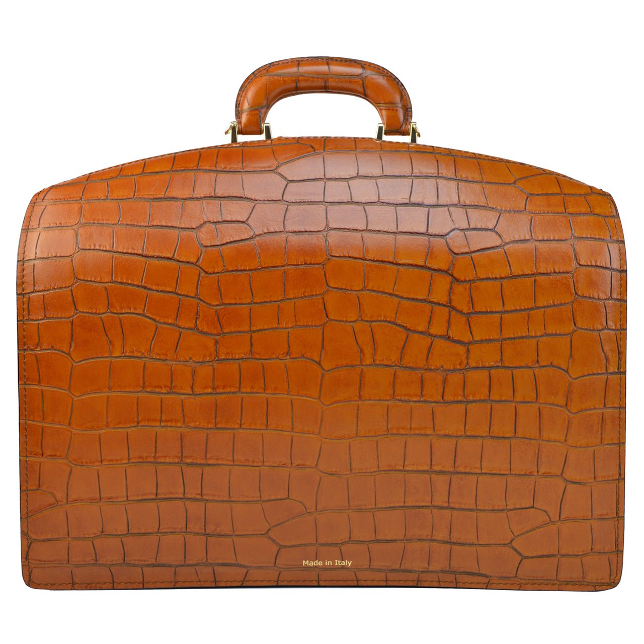 Pratesi Brunelleschi King Briefcase in genuine leather - King Cognac