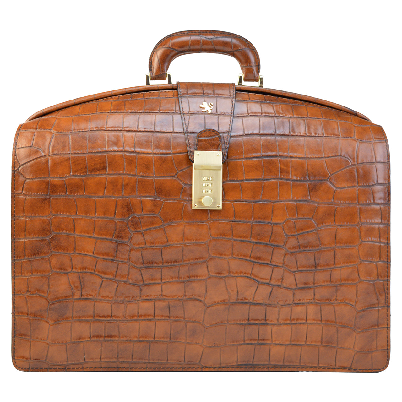 Pratesi Brunelleschi King Briefcase in genuine leather - King Brown