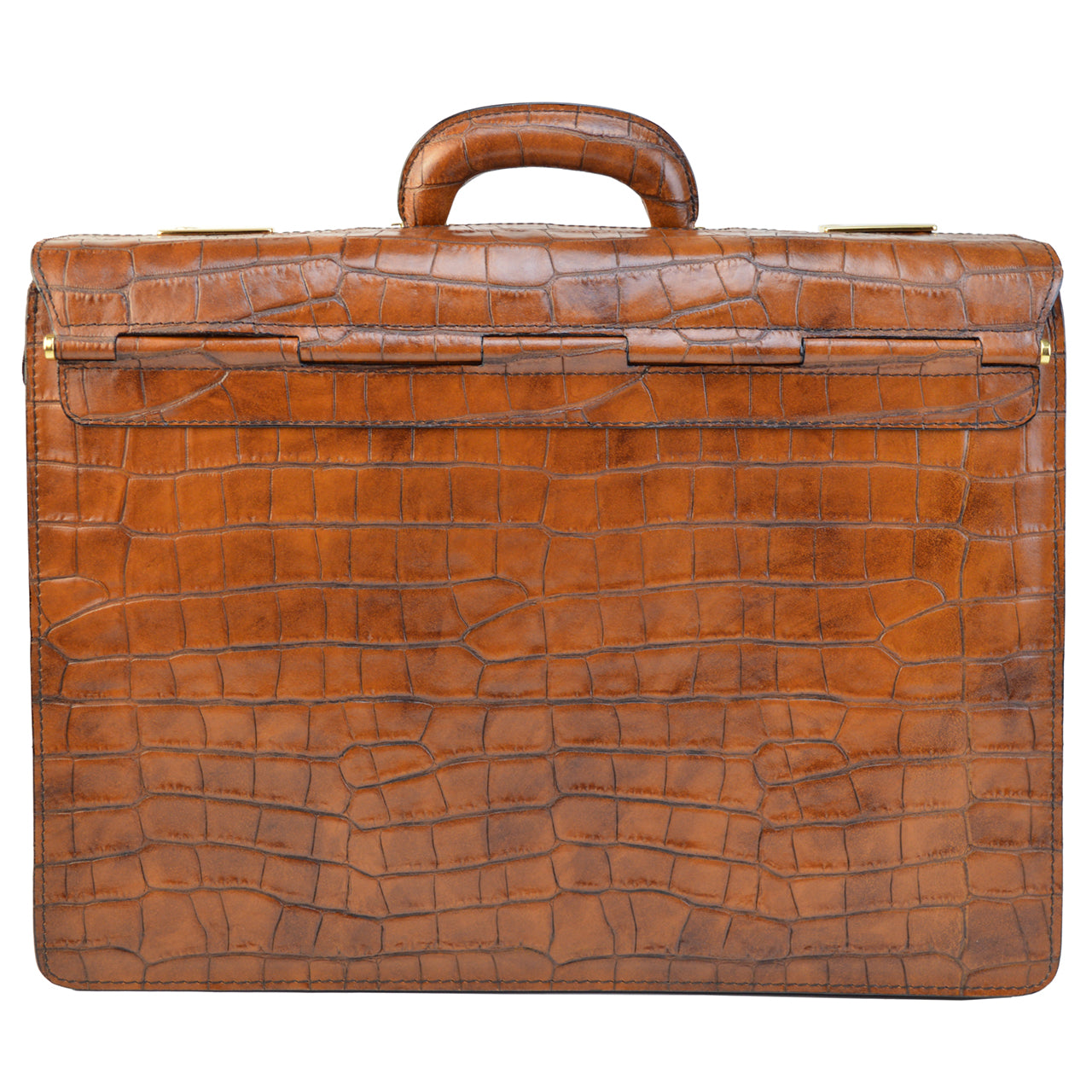 Pratesi Lorenzo il Magnifico King Pilot Case in cow leather - King Cognac