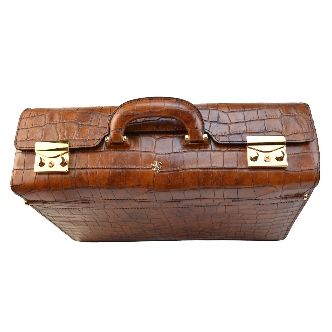 Pratesi Lorenzo il Magnifico King Pilot Case in cow leather - King Cognac