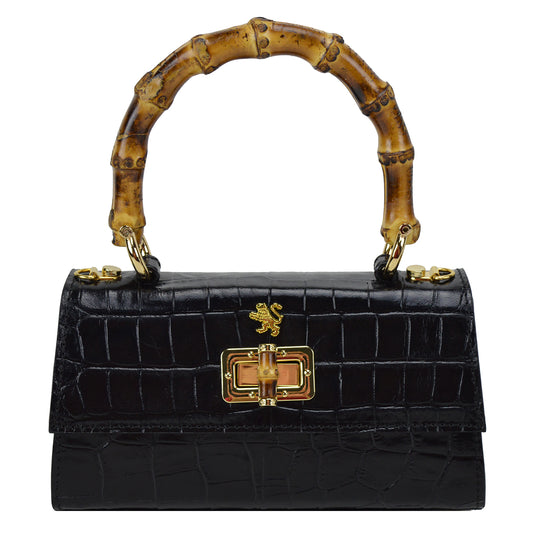 Pratesi Castalia K298/20 Lady Bag in cow leather - King Black