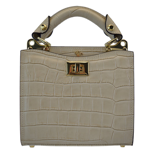 Pratesi Anna Maria Luisa de' Medici Small Lady Bag in cow leather K150/20 - King White - LQE2