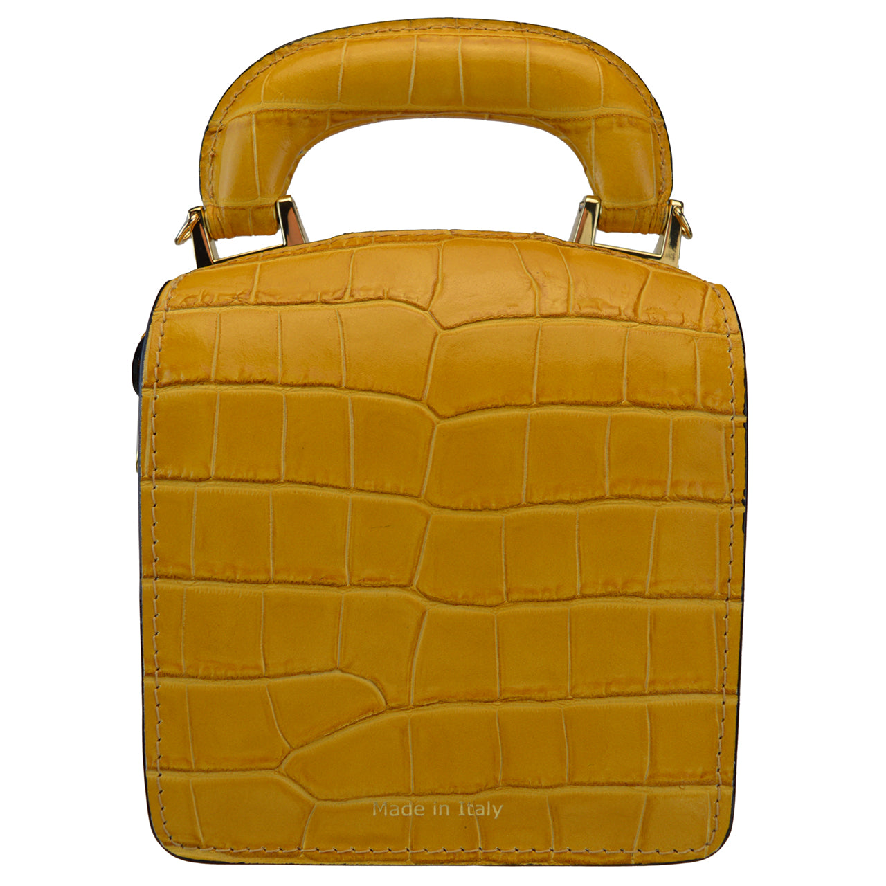 Pratesi Italian Ladies' Handbag in Genuine Croco-Embossed Italian