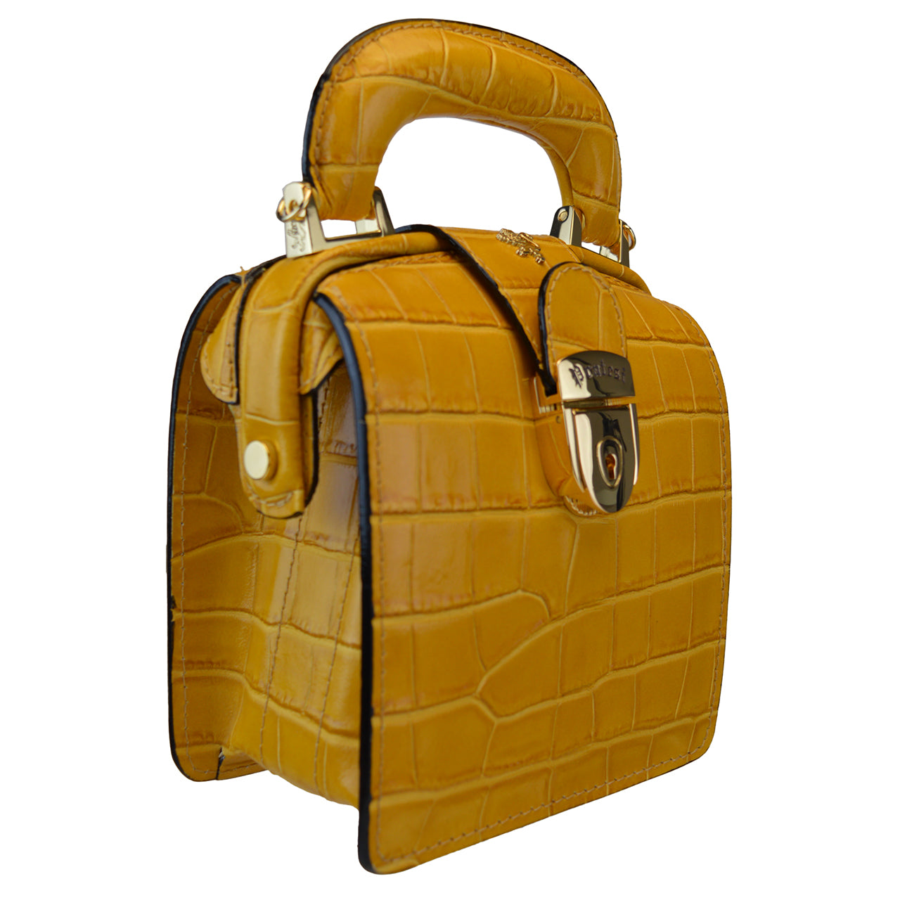 Pratesi Italian Ladies' Handbag in Genuine Croco-Embossed Italian