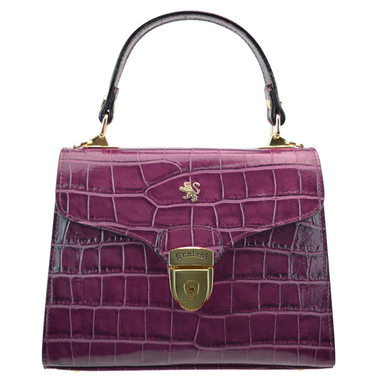 Pratesi Candeli Lux Handbag R565/27 in genuine leather - Radica Violet - cgpt2