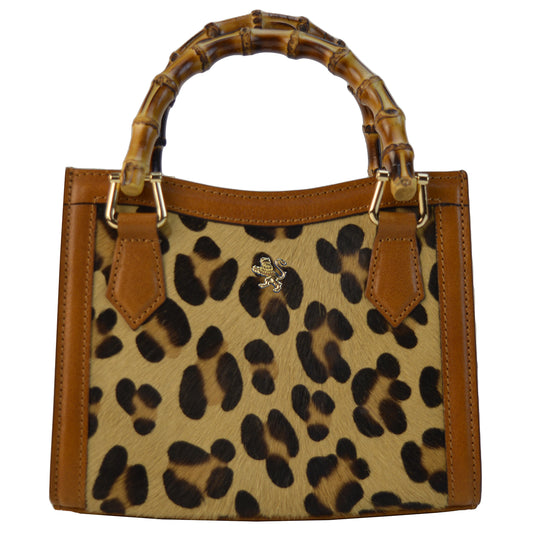 Pratesi Capri 레이디 백 C498/L - Leopardo Cognac