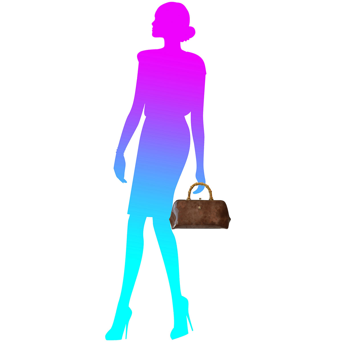 Pratesi Candeli Lux Handbag V565/27CH in patent calfskin - Fusion Brown Patent - cgpt2