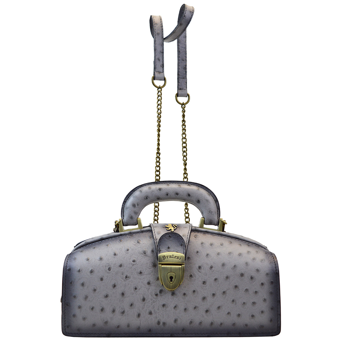 Pratesi Lady Brunelleschi Ostrich Woman Bag in cow leather - cgpt2