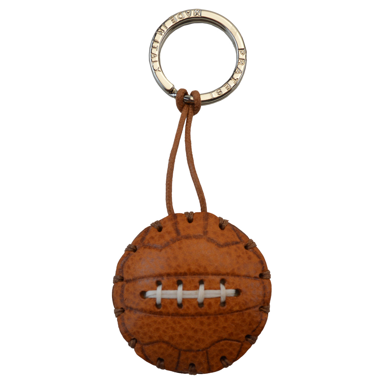 Pratesi Key Holder Charms P111 - Cognac Soccer Ball