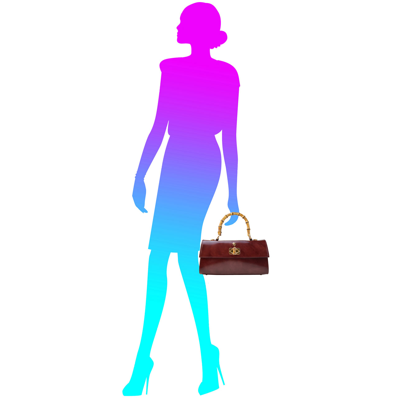 Pratesi Castalia Baguette レディバッグ - Brunelleschi Chianti