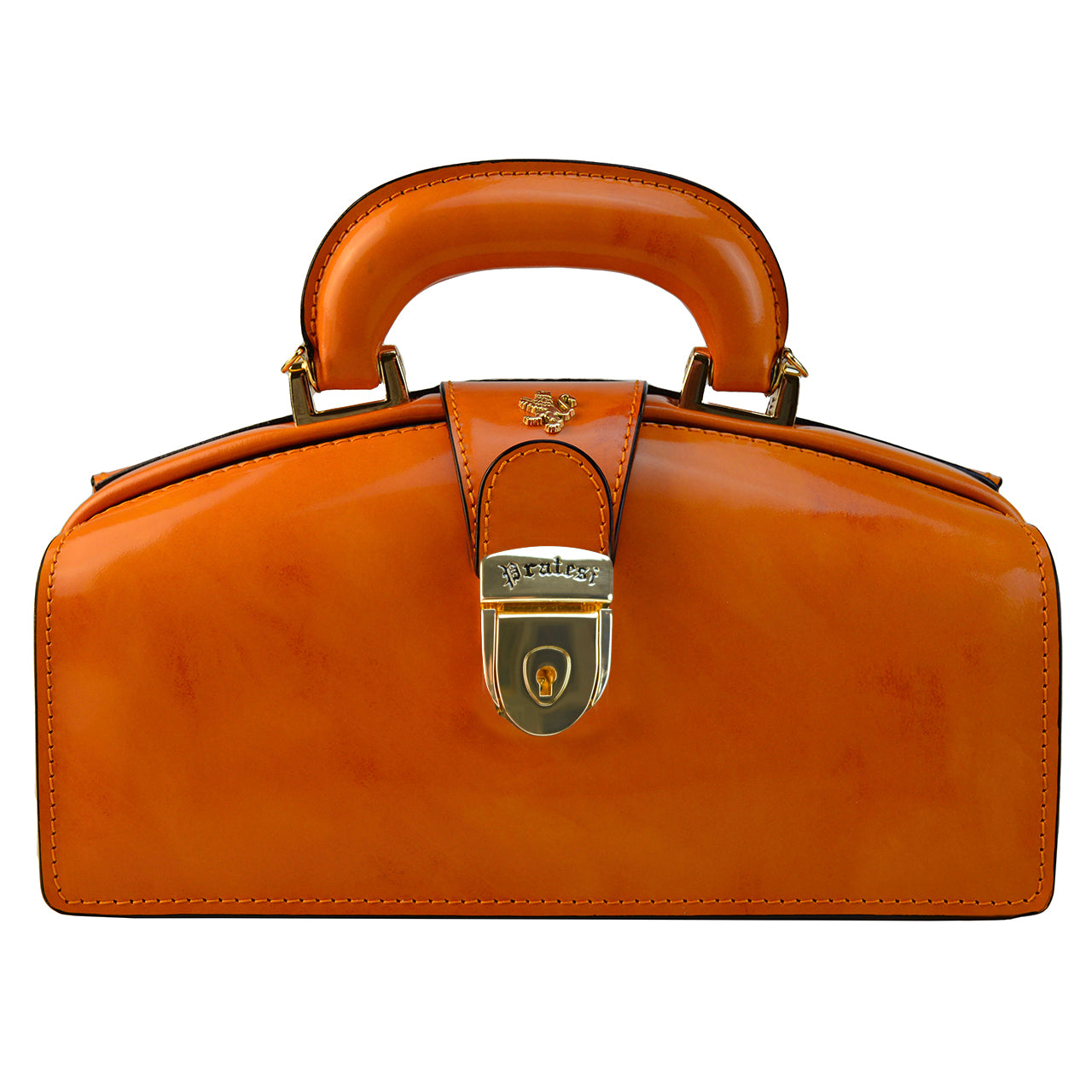 Bolso Pratesi Lady Brunelleschi en cuero de vaca - Radica Naranja