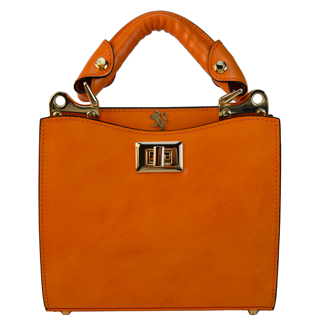 Bolso Señora Pratesi Anna Maria Luisa de' Medici Pequeño en cuero de vaca R150/20 - Radica Naranja