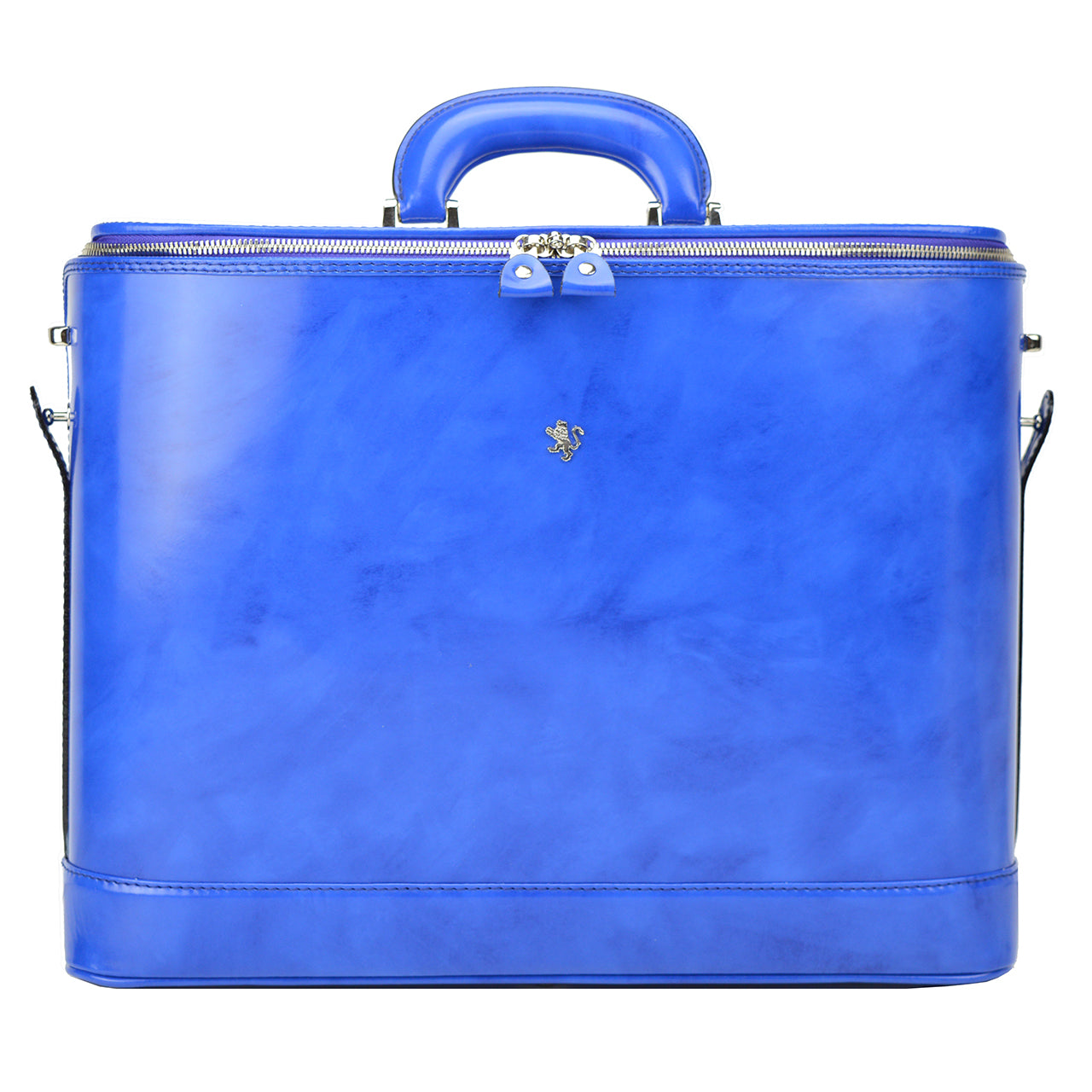 Pratesi Raphaello Laptop Bag 17 en piel de vaca - Raphaello Laptop Bag R116/17 Azul Eléctrico