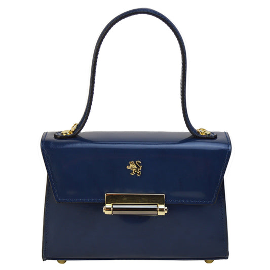 Pratesi Miss Impruneta R146 Lady Bag en cuir de vache - Bleu Radica