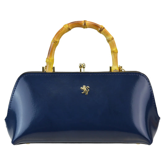 Pratesi Candeli Handbag R565 in genuine leather - Brunelleschi Blue - LQE