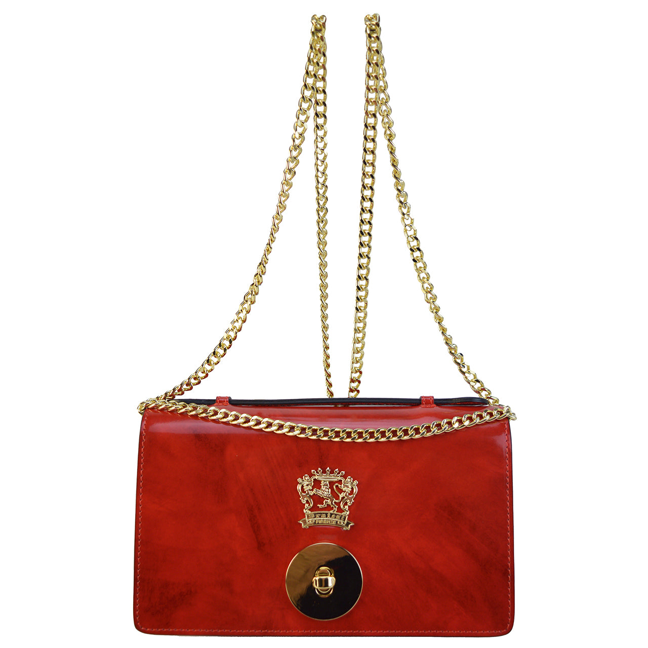 Pratesi Le Falle R194 Lady bag with chain shoulder - Radica Dark Green - LQE2