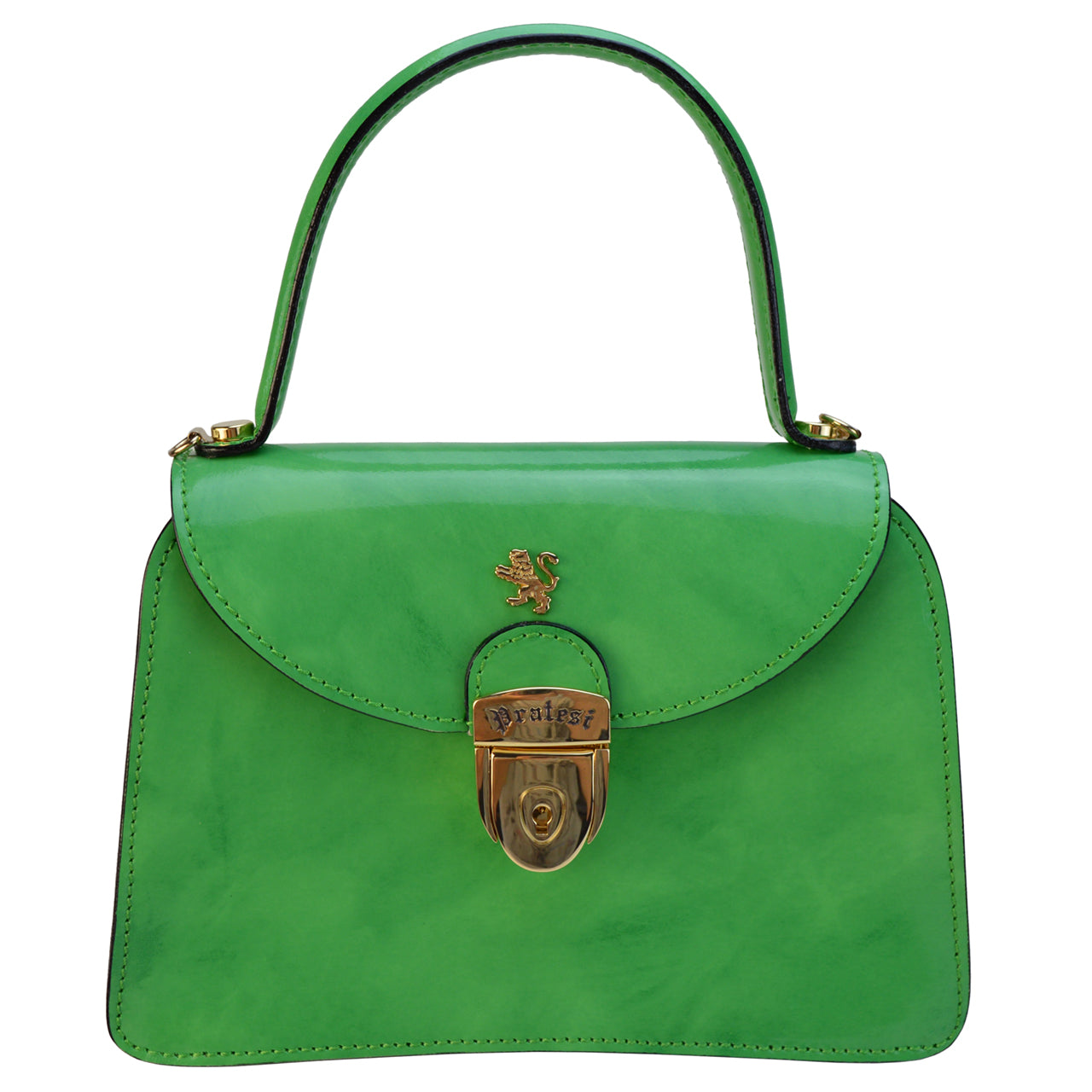 Pratesi Veneziano R285/M Bolso Lady en piel de vaca - Radica Esmeralda