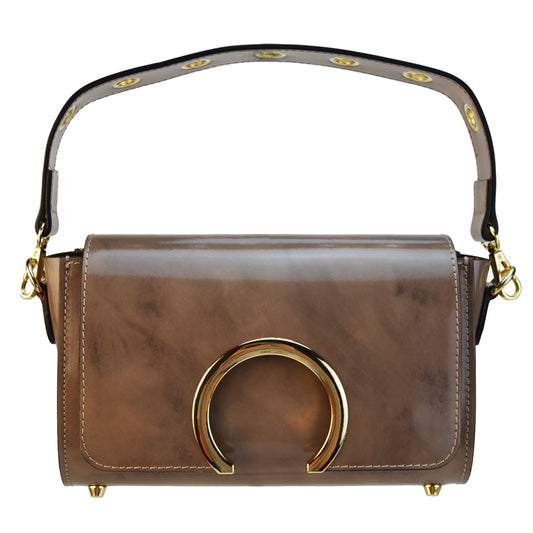 Sac à main italien Pratesi Portovenere en véritable cuir Brunelleschi italien - Gris