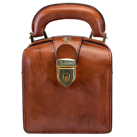 Pratesi Brunelleschi R120/L Handbag in genuine leather - Brunelleschi Brown - LQE