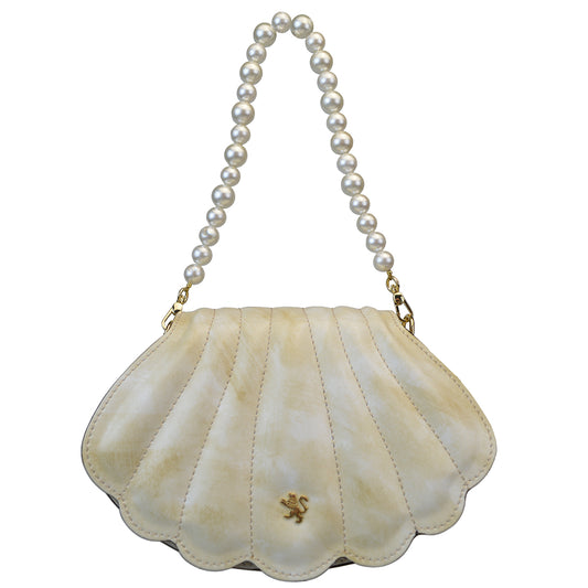 Pratesi Shell R322 Crossbody bag in Radica Genuine Leather - Radica White - LQE2