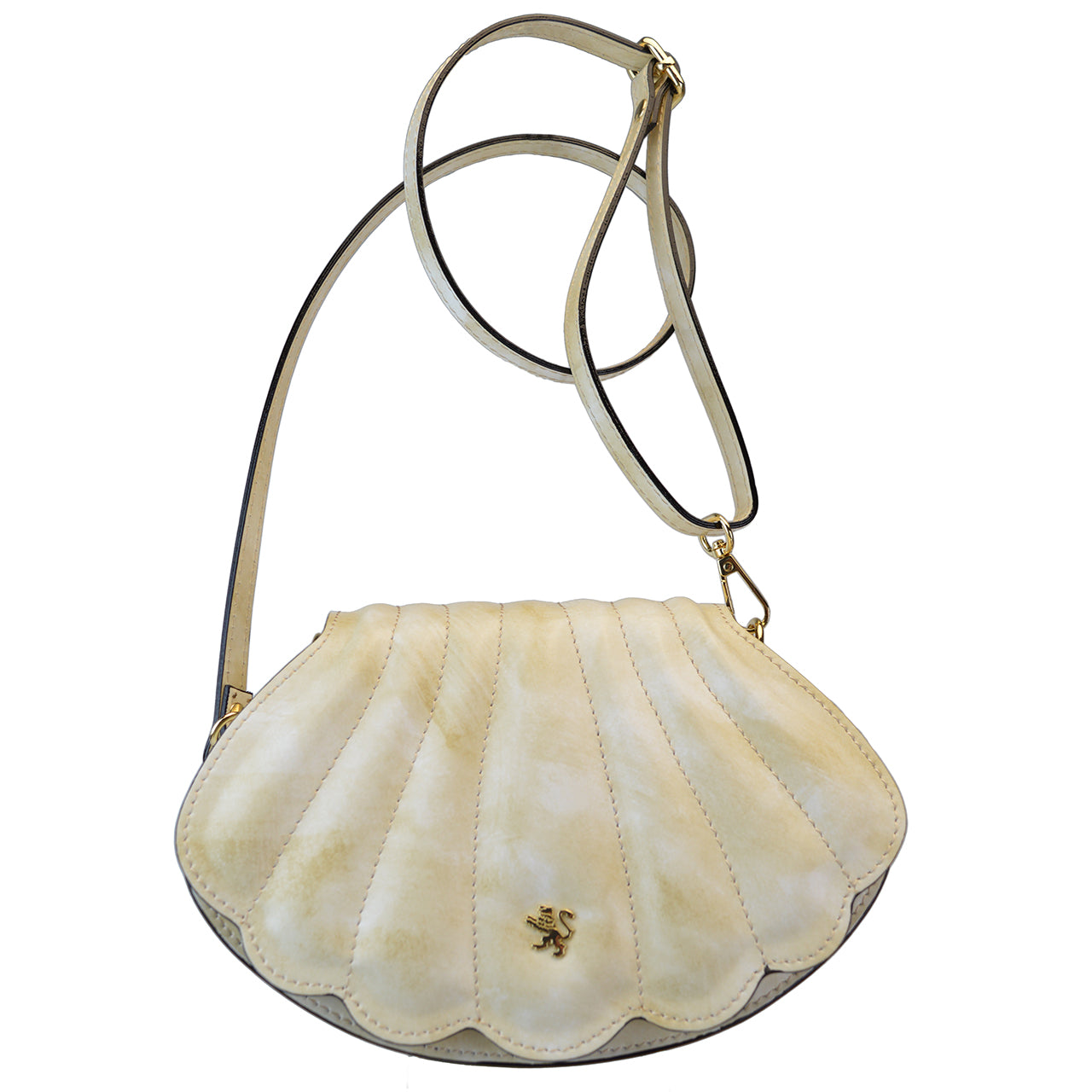 Pratesi Shell R322 Crossbody bag in Radica Genuine Leather - Radica Mustard - LQE2