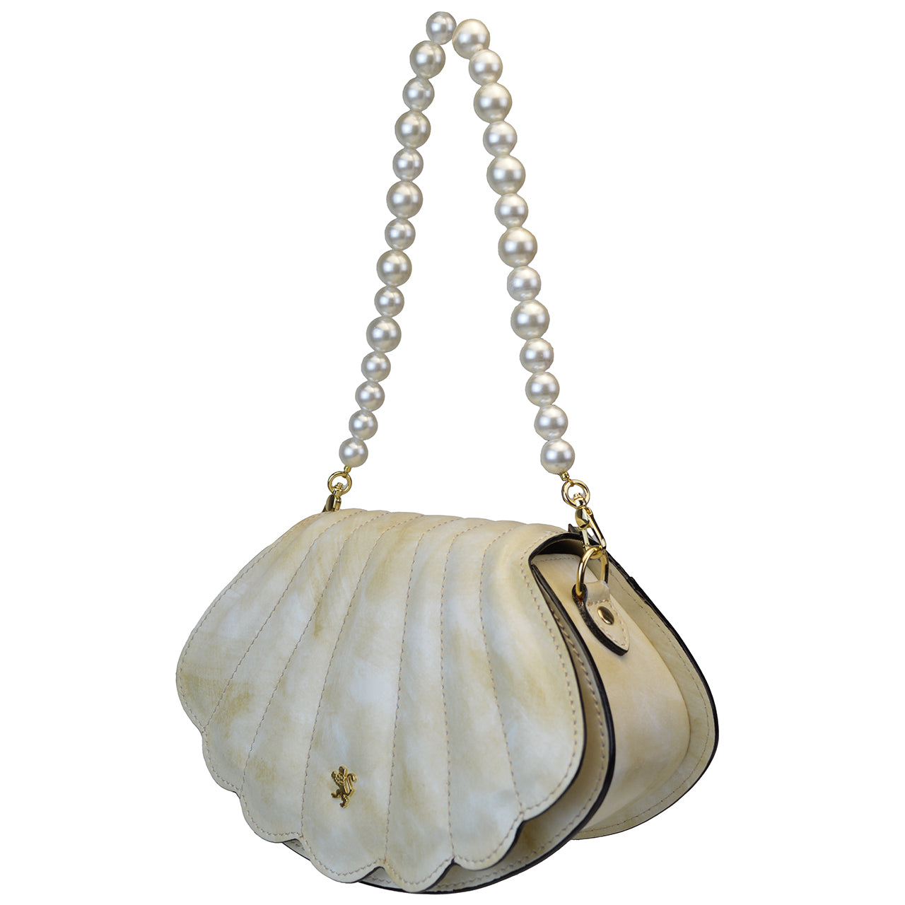 Pratesi Shell R322 Crossbody bag in Radica Genuine Leather - Radica Mustard - LQE2