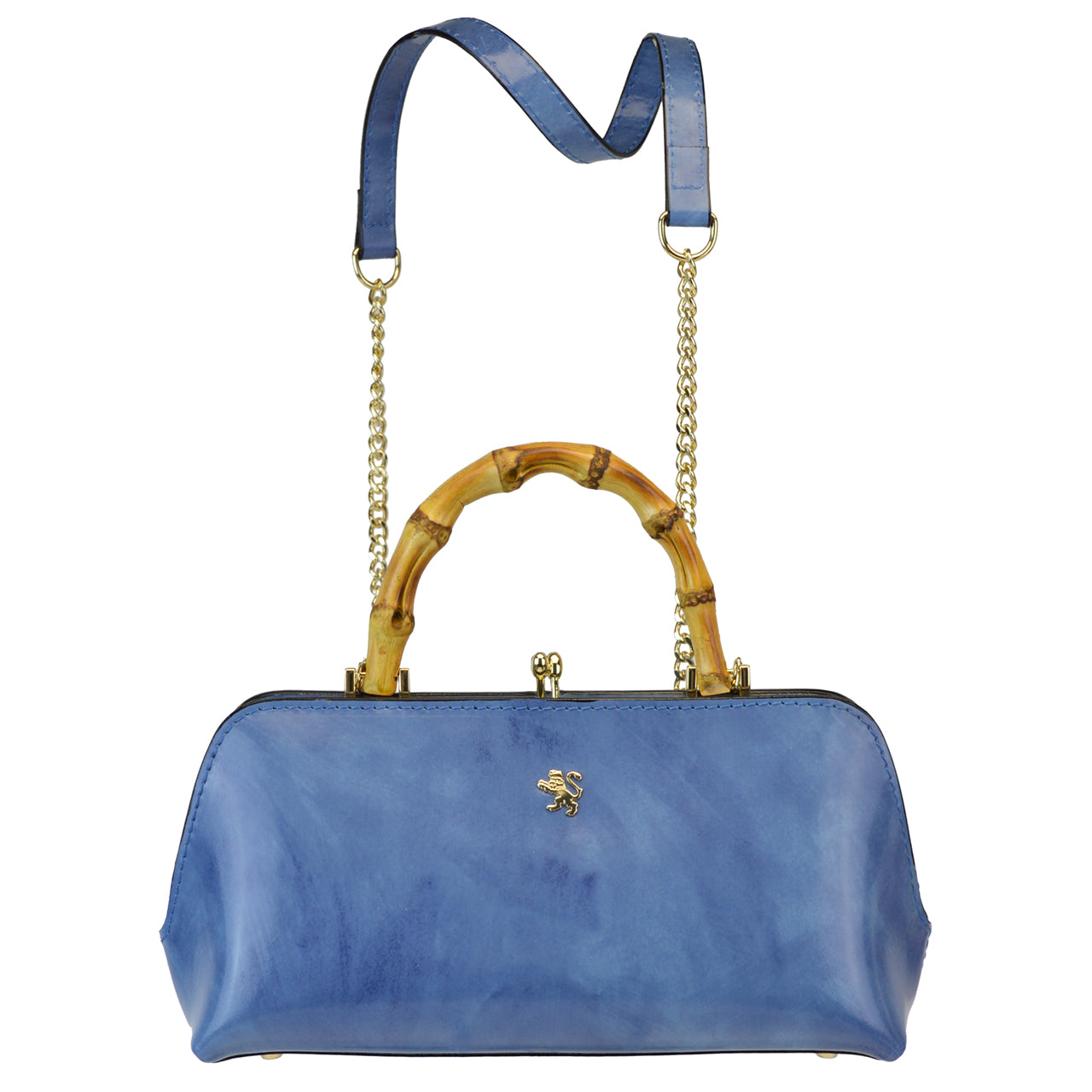 Pratesi Candeli Handbag R565 in genuine leather - Brunelleschi Sky Blue - LQE