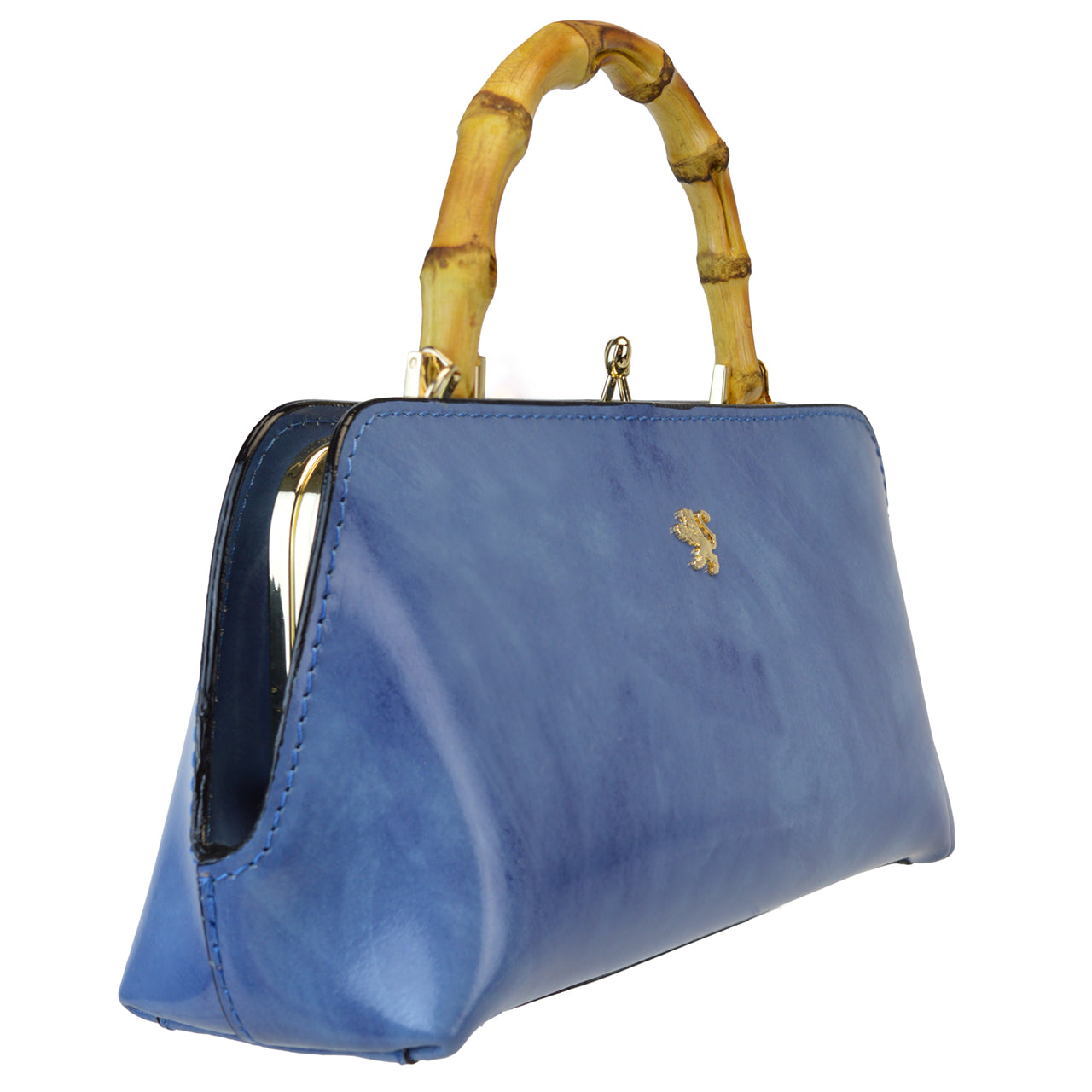 Pratesi Candeli Handbag R565 in genuine leather - Brunelleschi Sky Blue - LQE