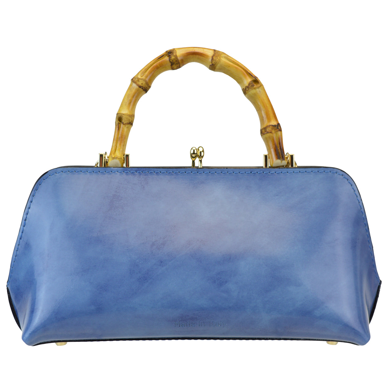 Pratesi Candeli Handbag R565 in genuine leather - Brunelleschi Blue - LQE