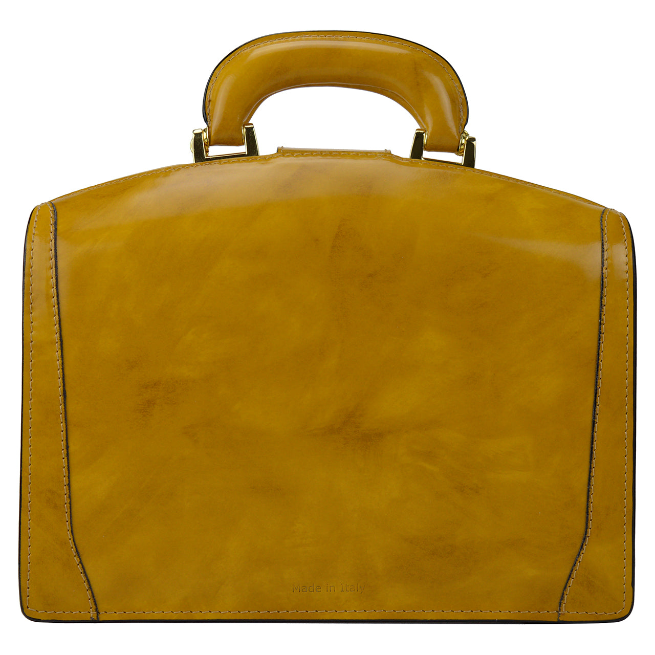 Bolsa Pratesi Miss Brunelleschi em couro italiano genuíno - Laranja