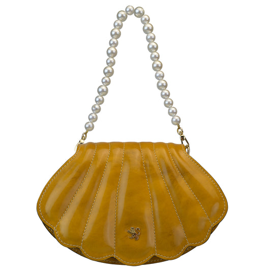 Pratesi Shell R322 Crossbody bag in Radica Genuine Leather - Radica Mustard - LQE2