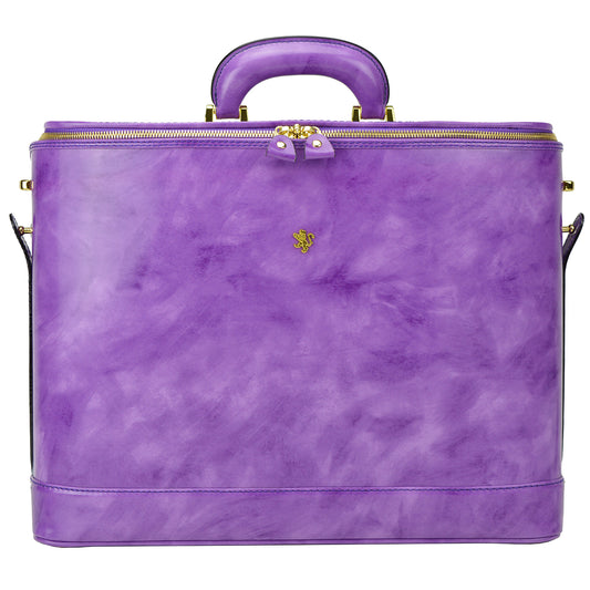 Pratesi Raphaello Laptop Bag 17 en piel de vaca - Raphaello Laptop Bag R116/17 Violeta