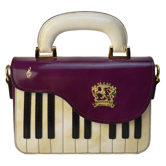 Sac bandoulière Pratesi Pianola R534 en cuir de vache - Radica Violet