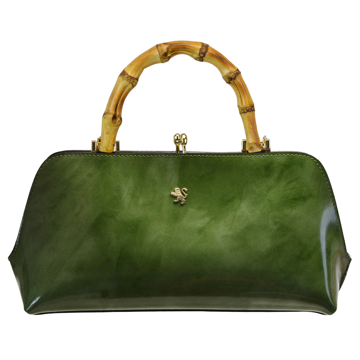 Pratesi Candeli Lux Handbag V565/27CH in patent calfskin - Fusion Brown Patent - cgpt2