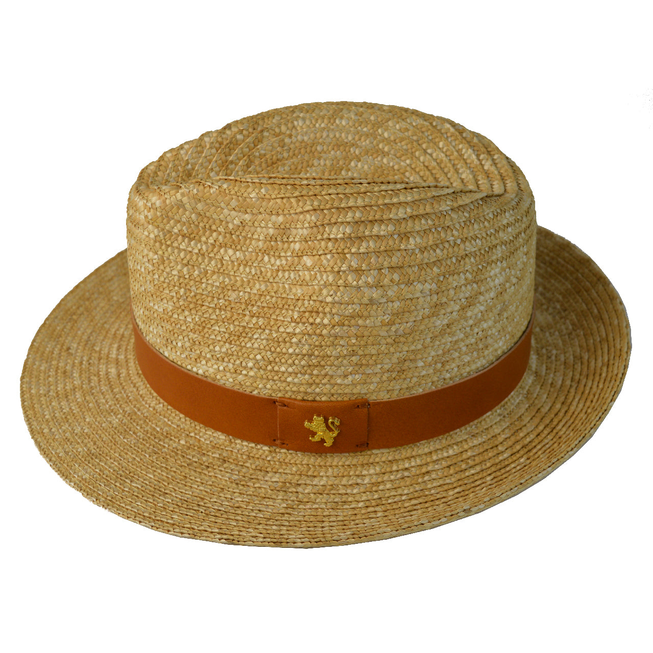 Pratesi Borsal Men's Hat S204 - Size S/M Genuine Leather Cognac Trim