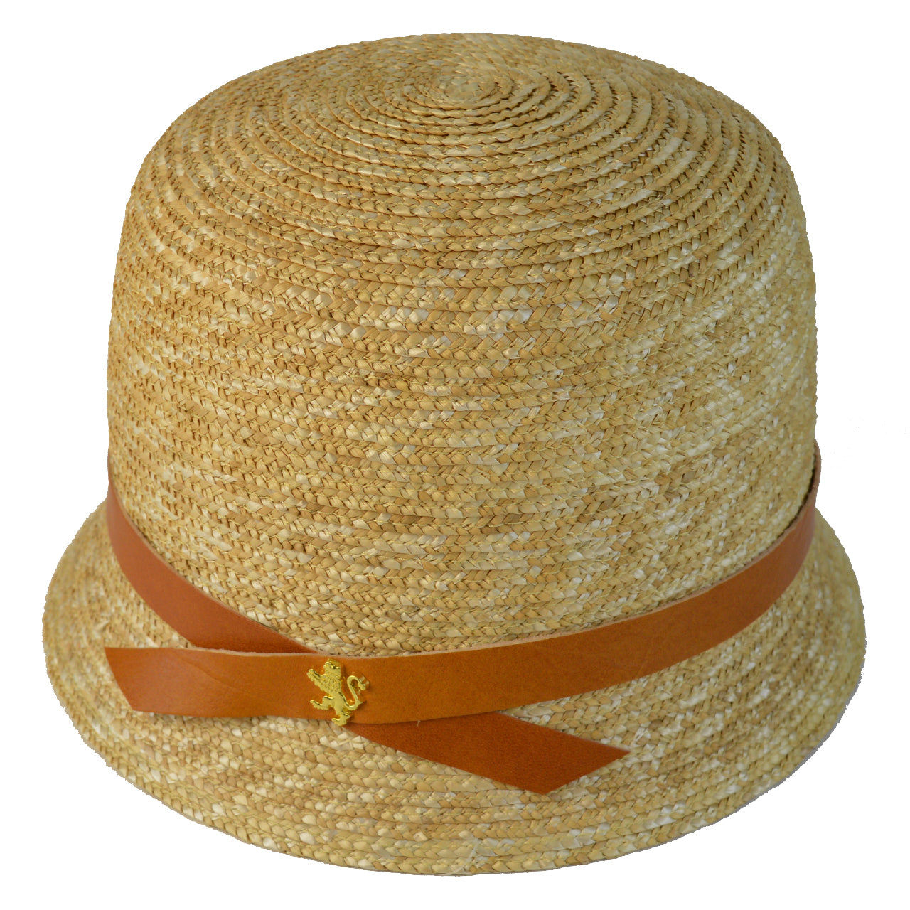 Pratesi Nonna Cappello en Paglia S205 (56cm) en Paja Natural y Cuero Italiano Genuino