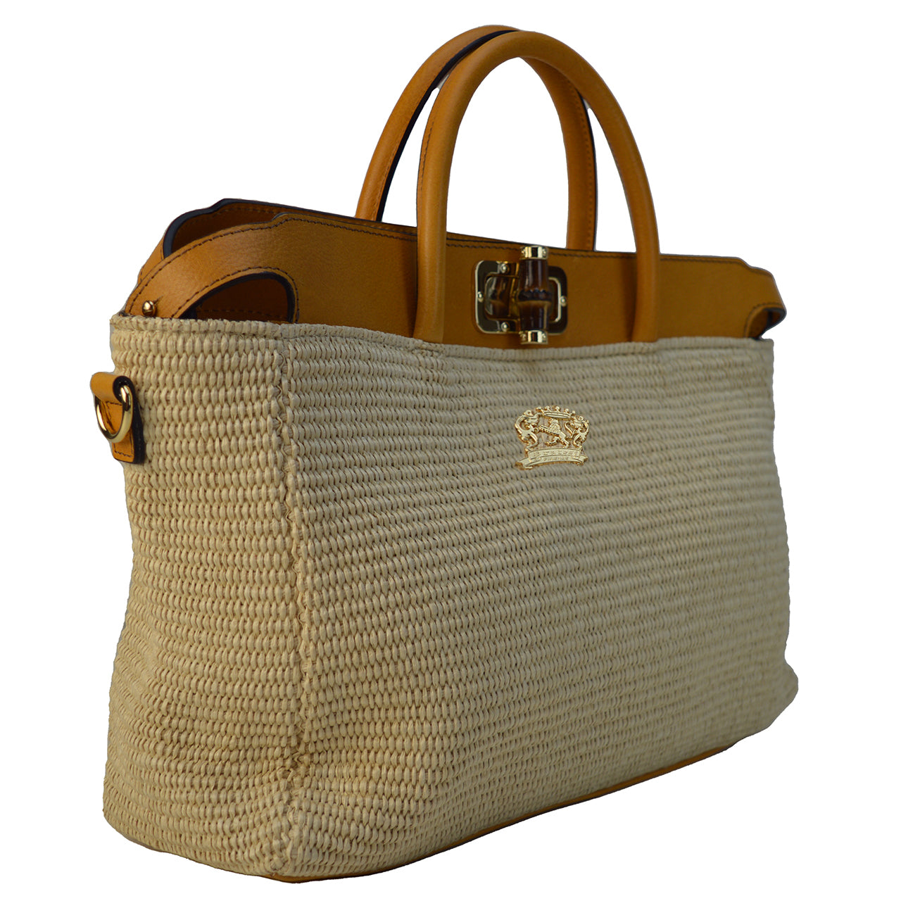 Pratesi Punta Ala Summer Shoulder Bag Leather Trimmed - Black