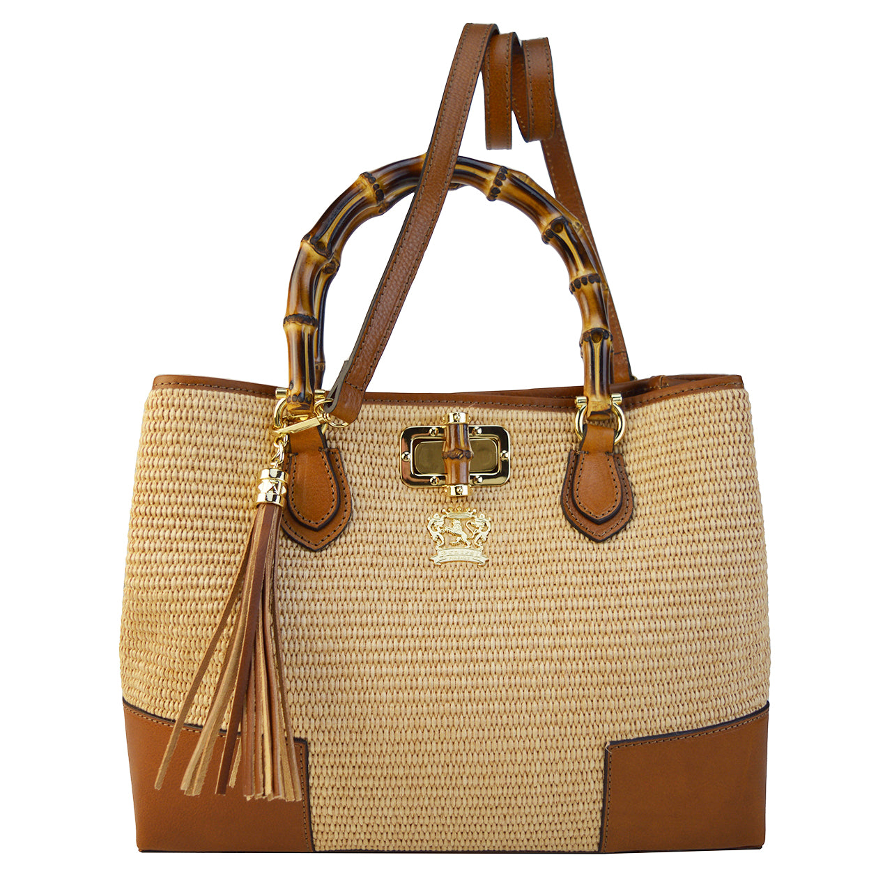 Pratesi Sarteano Shoulder Bag Straw Hnd S291/PCE - Summer Grey - LQE2