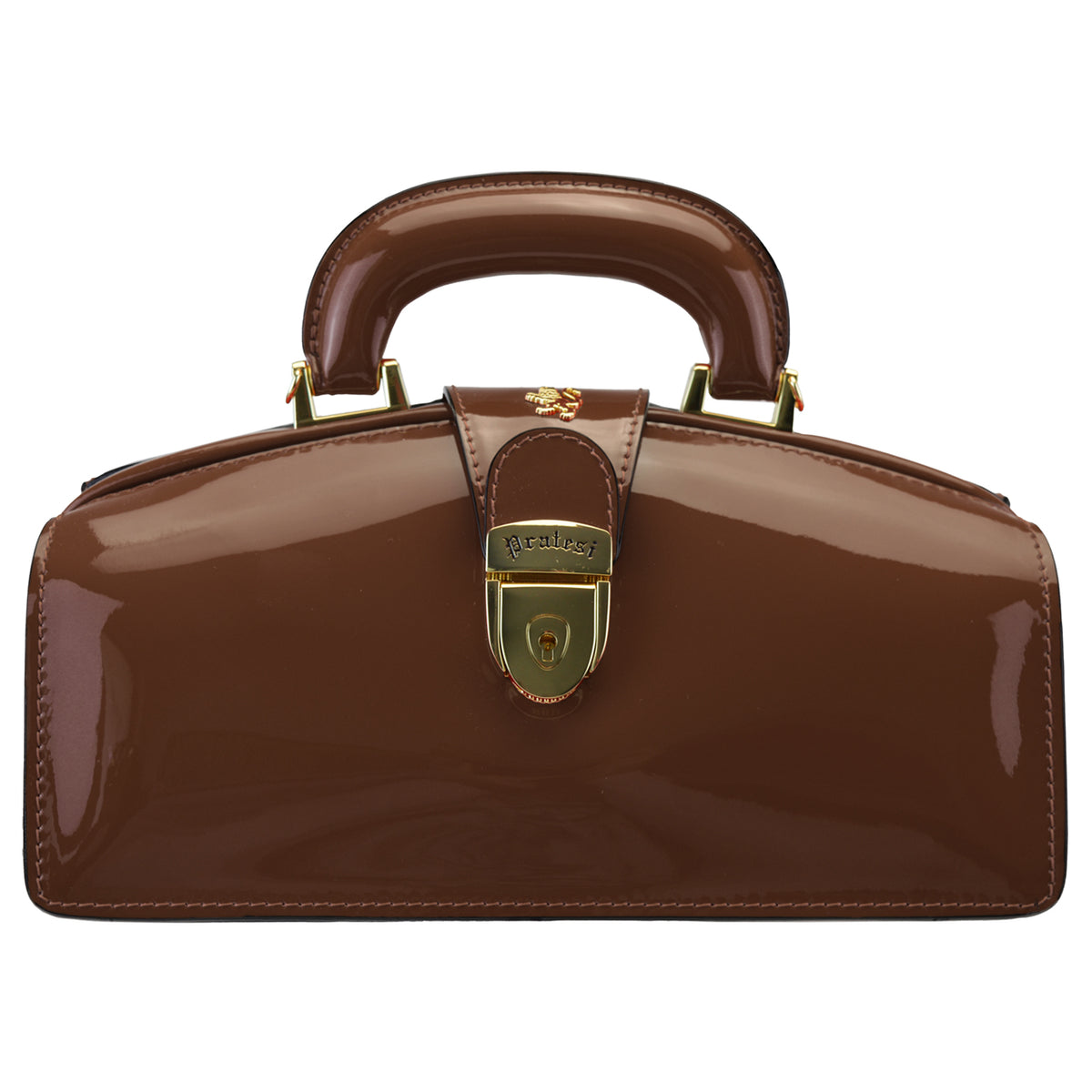 Pratesi Caselli B377 HandBag Bag in cow leather - Bruce Coffee - cgpt2