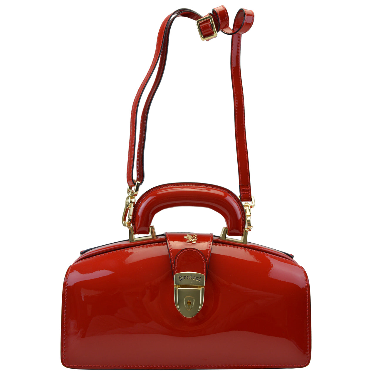 Pratesi Lady Brunelleschi Genuine Italian Patent Leather - Cherry
